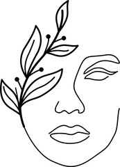 Women Continues Line Art