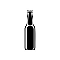 Tall glass beer bottle standing alone, perfect for beverage branding, bar menus, and craft brewery themes.
