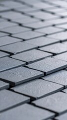 Grey rectangular tiles close-up