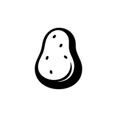 Simple potato graphic representing food, agriculture, and healthy nutrition.
