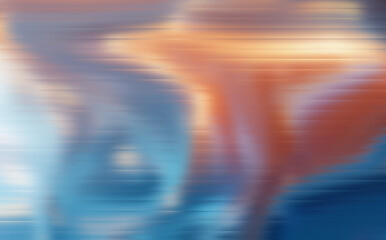 Blue, Orange Abstract Background – Horizontal Blur Gradient Motion Texture Light Design