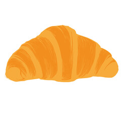 Fresh Golden Croissant, Breakfast Pastry