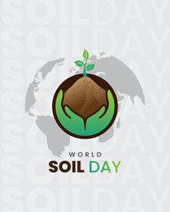 world soil day greeting card design tempalet