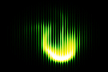 Abstract green and yellow vertical lines on black background with glow