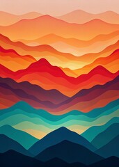 Colorful mountains background. Vector illustration. Can be used for wallpapers, fills images, background, surface