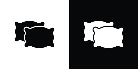 Pillow icon illustration element design. black glyph icons