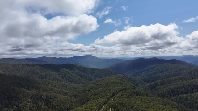 Aerial footage of Frenchmans Gap Victoria Australia