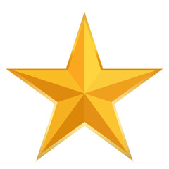 A golden five-pointed star, a shining symbol of success, achievement, and excellence