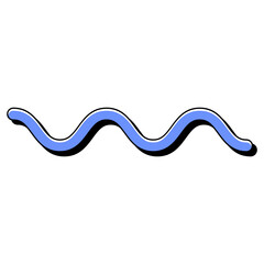 Geometric Wave A Smooth, Blue Line in a Wavy Pattern for Abstract Design