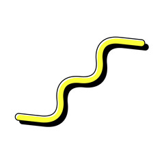 Yellow Wave Geometric Line A Simple and Modern Graphic Element for Design Projects