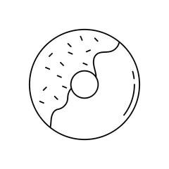 Sweet Treat A Delicious Donut Illustration with Sprinkles and Glaze for Confectionery Designs