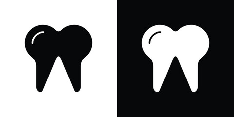 Teeth icon illustration element design. black glyph icons