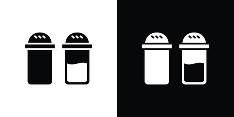 Salt pepper icon illustration element design. black glyph icons