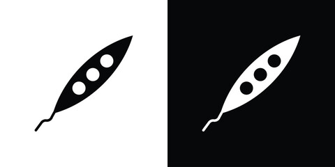 Peapod icon illustration element design. black glyph icons