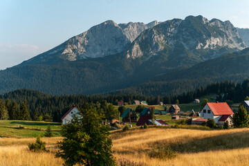 A small village in the mountains, beautiful scenery