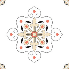 Bohemian Seamless Mandala Pattern Art Design