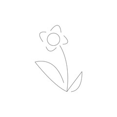 Flower aesthetic line icon