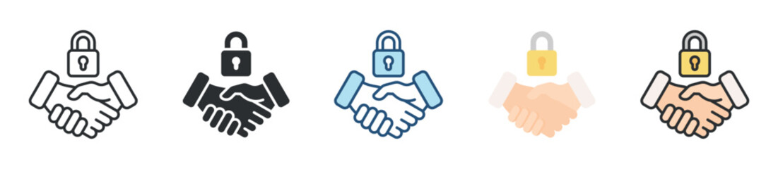 Commitment Icon Set Multiple Style Collection