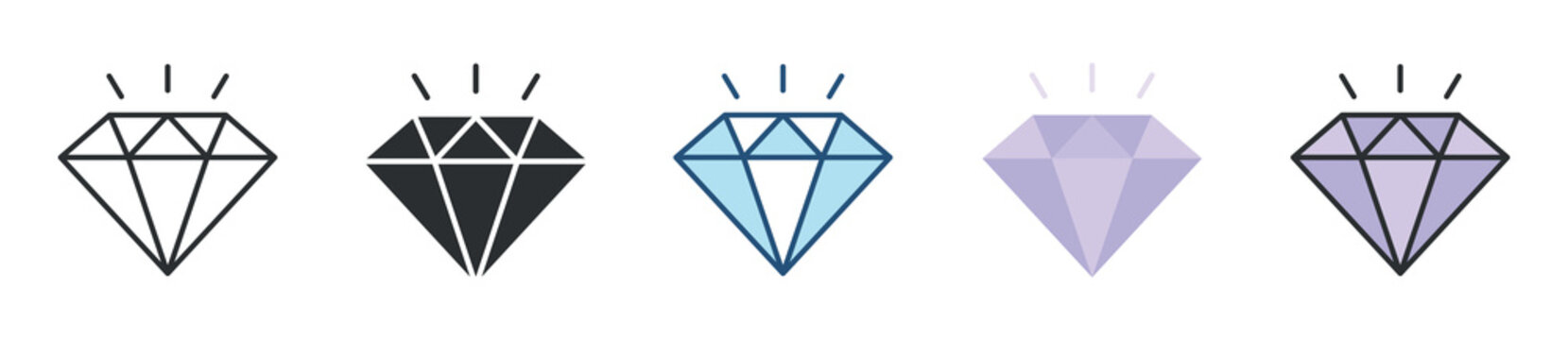 Value Icon Set Multiple Style Collection