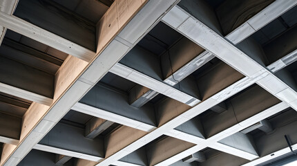 Exposed Concrete Ceiling Beams