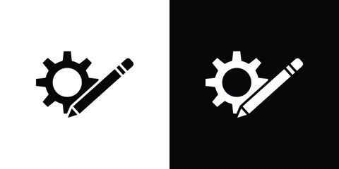 Customizefor banner and illustration element design. black glyph iconsaging design Vector illustrationsntings icon illustration element design. black glyph icons