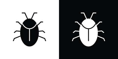 Bugs icon illustration element design. black glyph icons