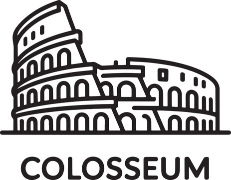 Colosseum Landmark Architecture Structure Building Travel Destination Rome Italy Silhouette