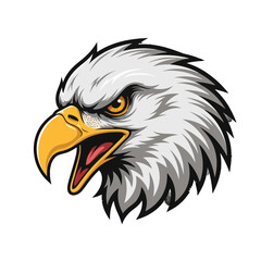 Fototapeta premium Fierce Eagle Head Mascot Vector – Powerful Bird Logo Design