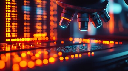 Microscope examination of illuminated data, a journey into the world of science