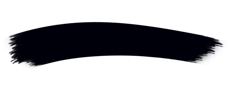 Black Paint Brush Stroke Banner for Creative Design