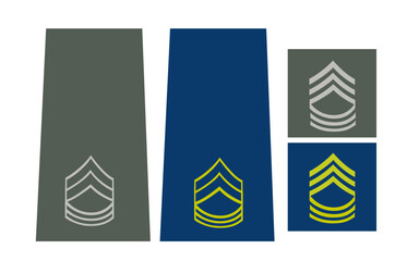 Galon de passant d'épaule et de manche de l'armée de terre et de l'air de l'armée américaine : sergent maître