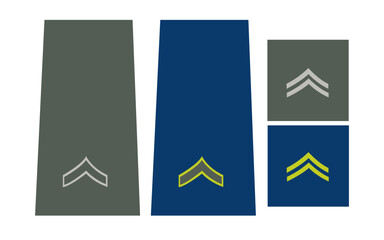 Galon de passant d'épaule et de manche de l'armée de terre et de l'air de l'armée américaine : caporal