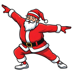 Santa Poses for a Cheerful Morning Exercise