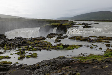 The waterfall Godafoss in Iceland