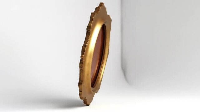 Ornate gold oval mirror frame