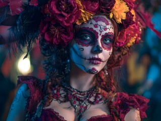 Day of the Dead Candy Skull Beautiful Woman