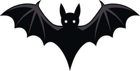 A Vector Illustration of a Flying Bat Silhouette for Halloween Theme