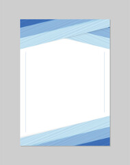 Minimalist Blue Geometric Diagonal Line Border for Presentation Slide Template