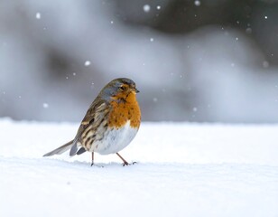 Robin in the snow