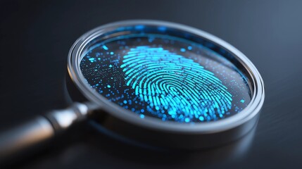 Glass Revealing AI Data Inside Fingerprint