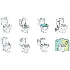 Toilet Icons Set