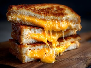 a very delicious cheese sandwich, National Grilled Cheese Sandwich Day concept