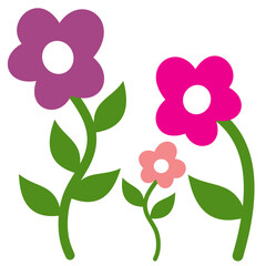 vector illustration of a pink purple and soft pink flower