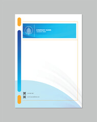 Modern Gradient Business Letterhead Template for Company Stationary Design