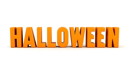 Isolated halloween word on white background – holiday typography art