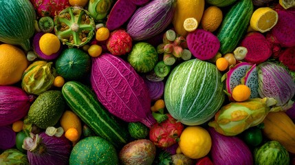 World vegan day celebration with colorful fresh fruits