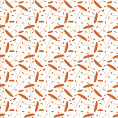 fungi mushroom seamless pattern. forest theme endless texture with mushrooms