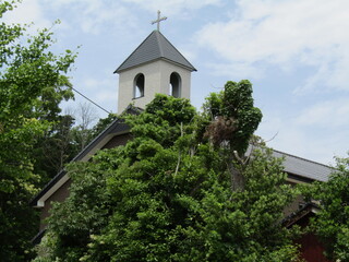 長崎県平戸市、新しく改装されたカトリック木ヶ津教会