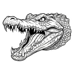 Crocodile Head Mascot Vector – Ferocious Reptile Logo