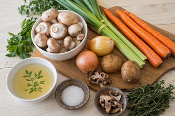 ingredients for making soup